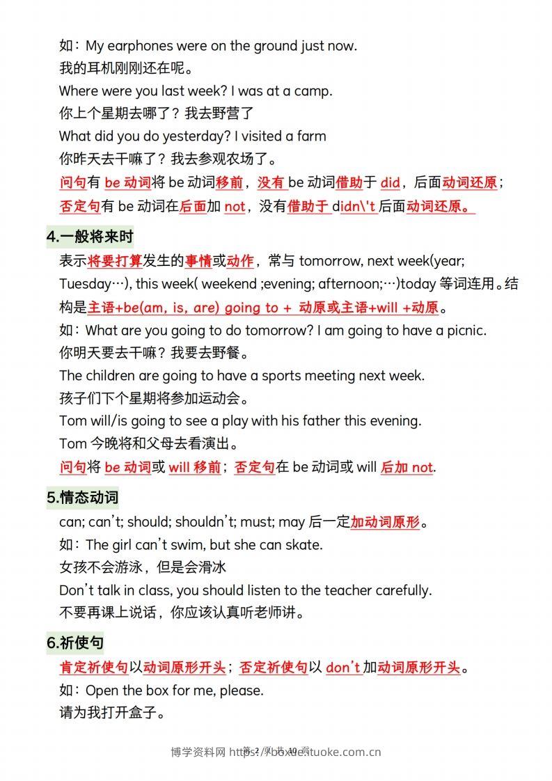 图片[2]-小升初英语【小学阶段必须掌握的40个语法知识】-博学资料网