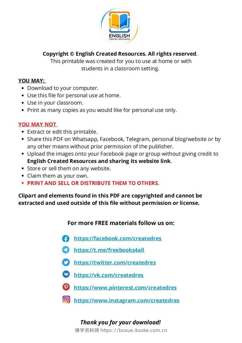 图片[2]-【英语】SpaceColoringBookCopyright2021EnglishCreatedResources-博学资料网