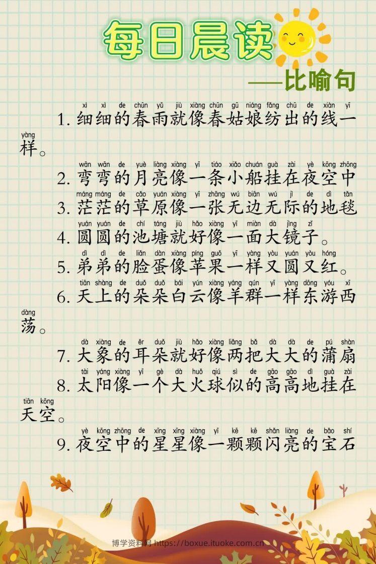 每日晨读60篇-博学资料网