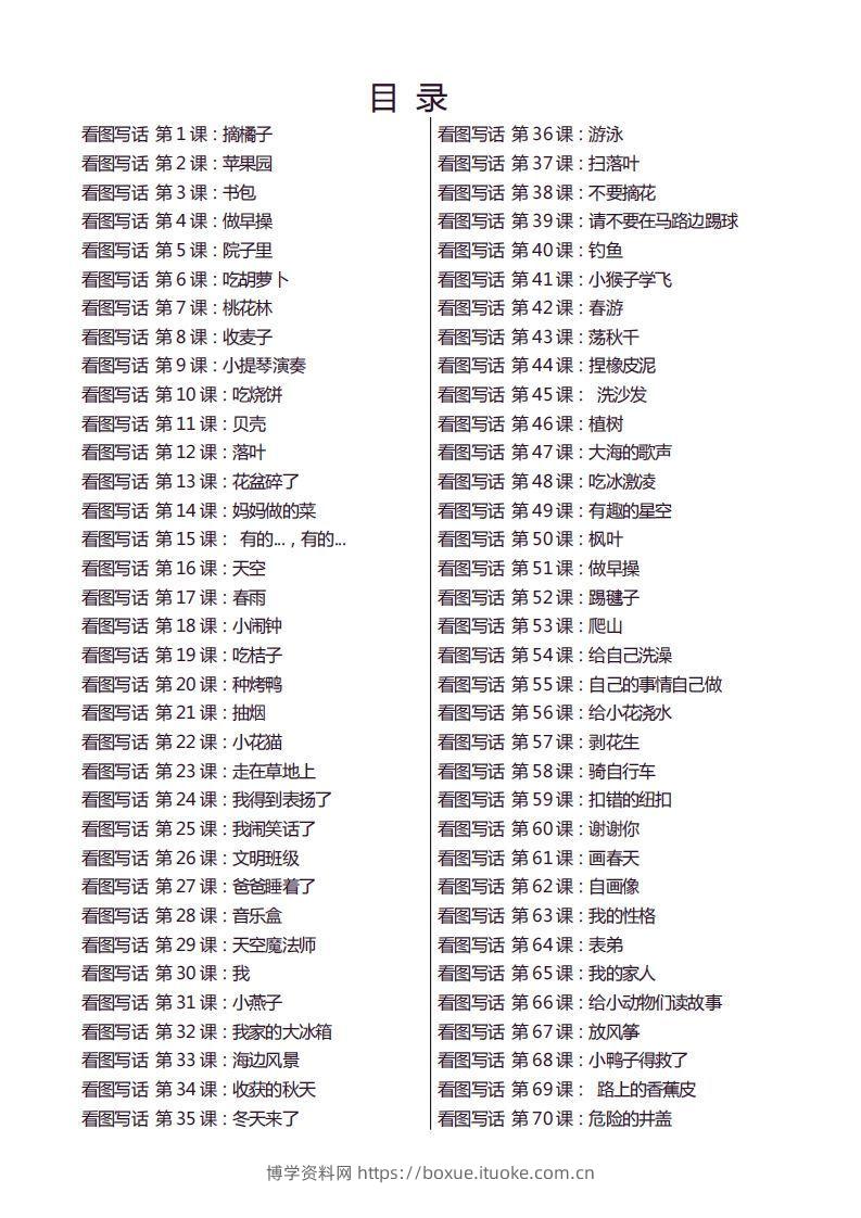 图片[2]-天天小练笔第1辑看图写一句话1-100-博学资料网