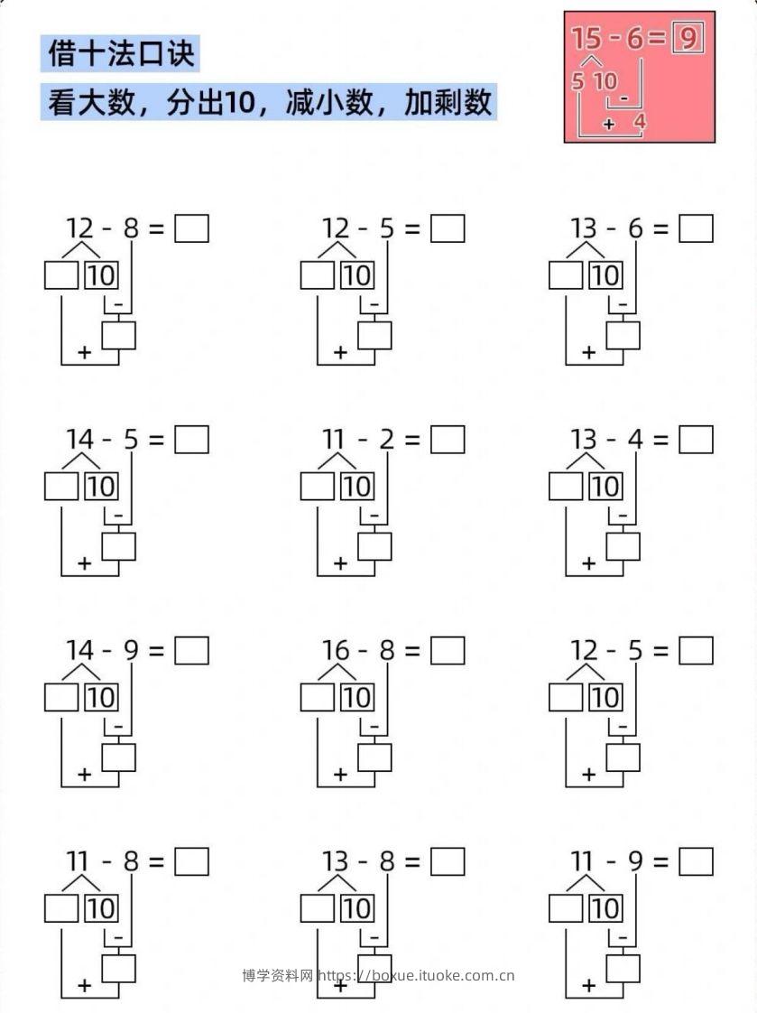图片[2]-【数学】破十法，凑十法-博学资料网