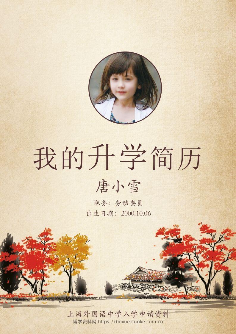 多页-小升初简历32-博学资料网