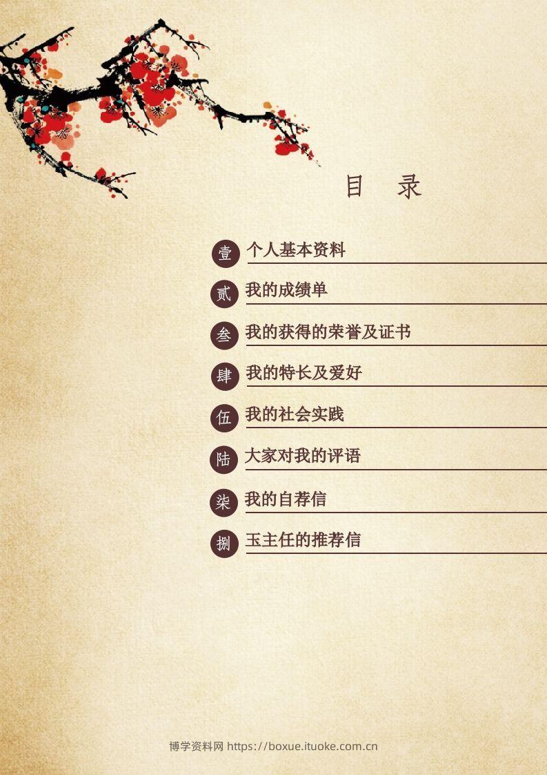 图片[2]-多页-小升初简历32-博学资料网