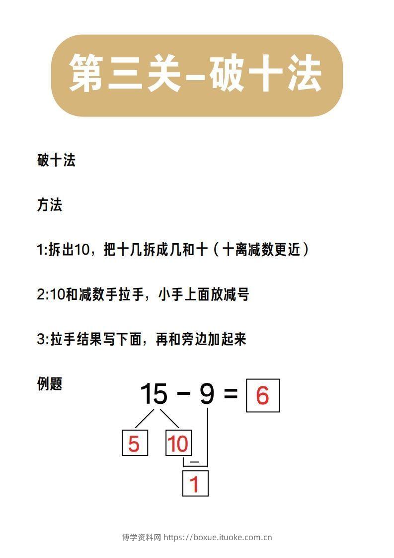 【数学】第三关：破十法-博学资料网