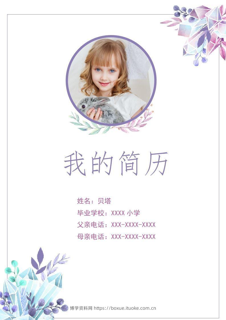 多页-小升初简历88-博学资料网